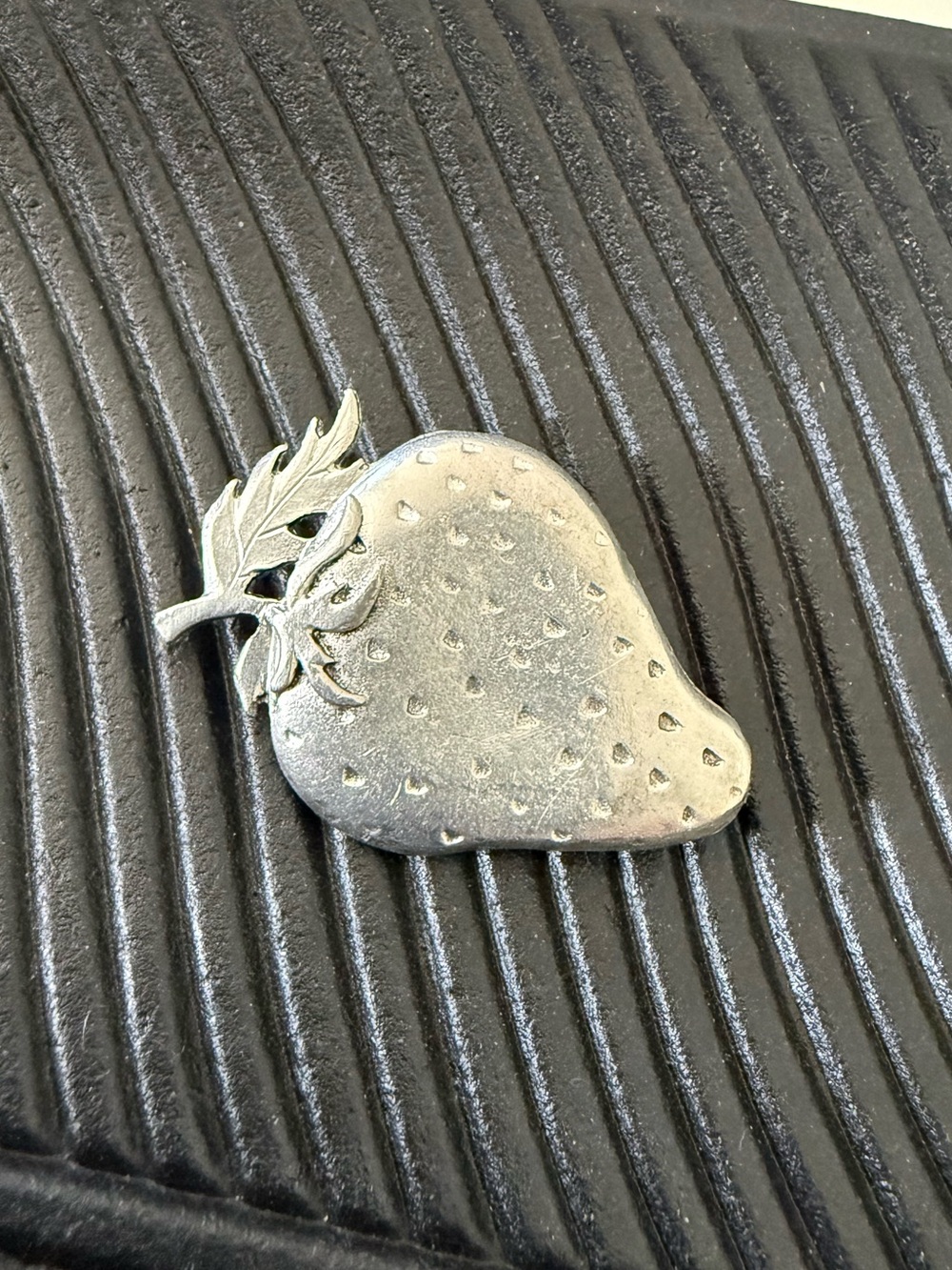 Metzke Strawberry Pewter Brooch